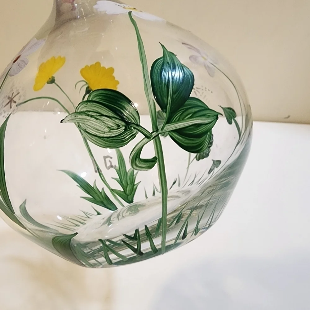 Royal Danube Crystal Floral Handpainted Decanter and Stopper